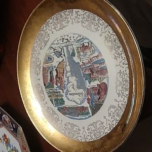 Gold pretty  plate